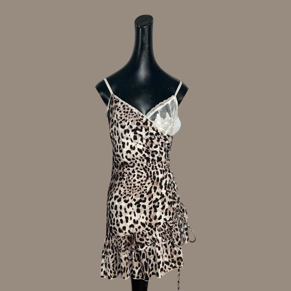 NWT E&I The Label Leopard Print Spaghetti Strap Dress - Picture 10 of 15